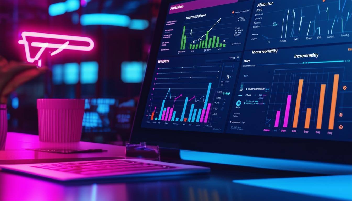 An image of a dashboard showing attribution and incrementality analysis for product recommendation widgets in ecommerce, with graphs and metrics displ