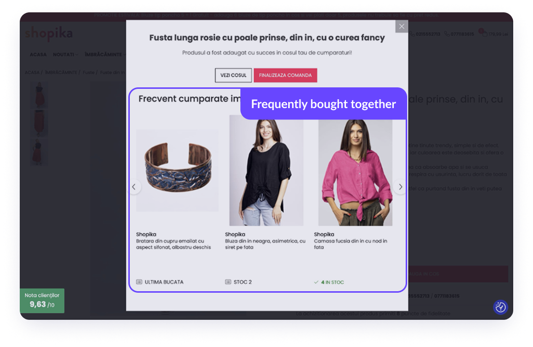 Examples - Shopika - Cart Pop-Up